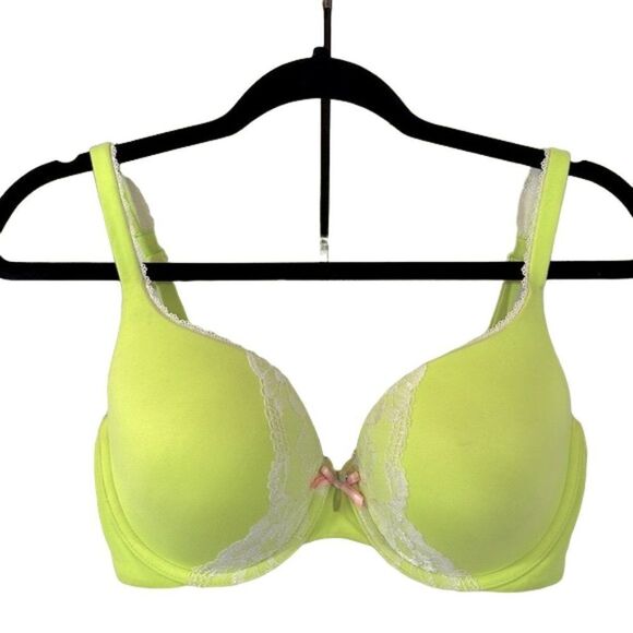Victoria Secret Bra 34E 34DD Push Up Convertible Neon Green - Picture 1 of 10